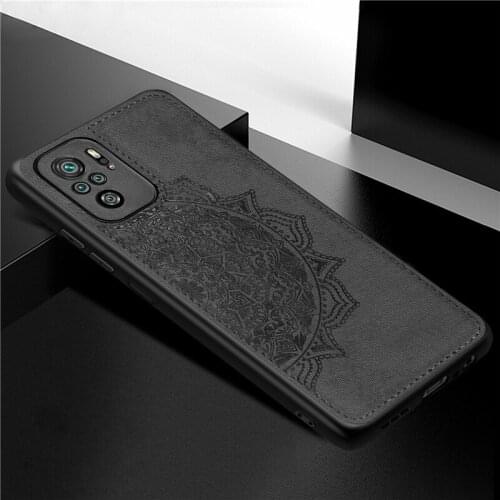 For Redmi Note 10 4G Case Cover For Redmi Note 10 4G Coque TPU Cloth Texture Phone Bumper For Redmi Note 10 4G