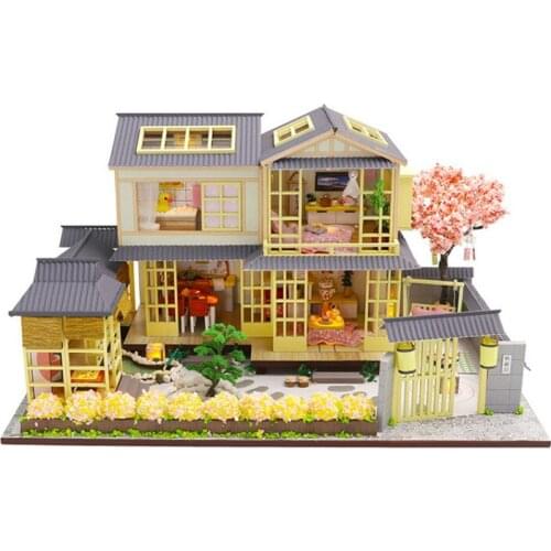 Japanese Style Retro Architectural DIY House Wooden Hand Assembled Attic Cottage Creative Gift
