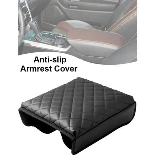 Hot Car Armrest Pad Cover Automobiles Car Center Console Armrest Cover PU Leather Armrest Covers for Ford Explorer Dropshipping