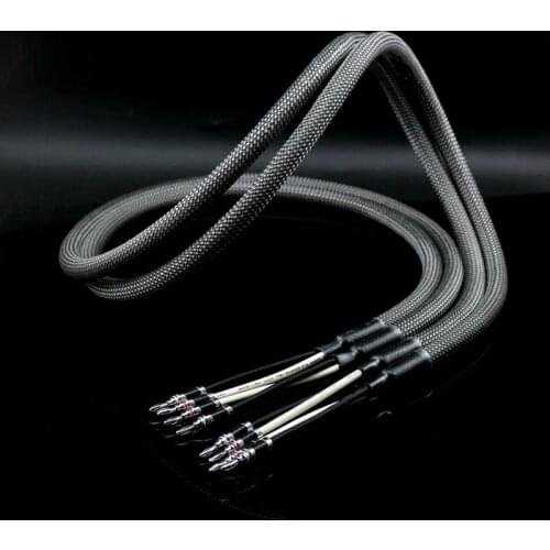 Hi-end 5N OCC copper audio hifi Speaker Cable ,loudspeaker wire with gold plated banana plug connector