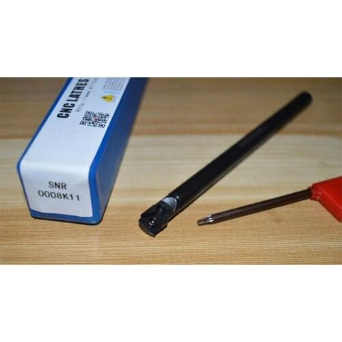 FREE SHIPPING SNR0008K11 8x125mm Lathe Threading Boring Bar Turning Tool With 1PCS 11IR A60