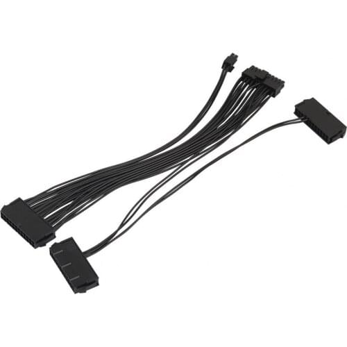 Power Supply Cable Stable Transmission 24-pin Three-way Power Supply Cable Computer Connector for PC