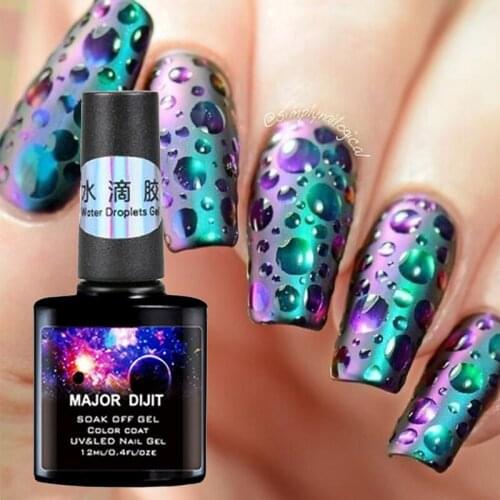 Water Droplets Gel Nail Polish Magic Smudge Bubble Transparent UV Gel Soak Off 12ml Varnish Nail Art Decoration Manicure