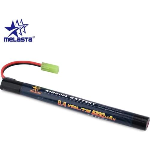 Melasta 7S 2/3A 8.4v 1600mAh Stick NIMH Airsoft Guns Battery Pack with Mini Tamiya Connector for Airsoft Mini AK series or AEGS