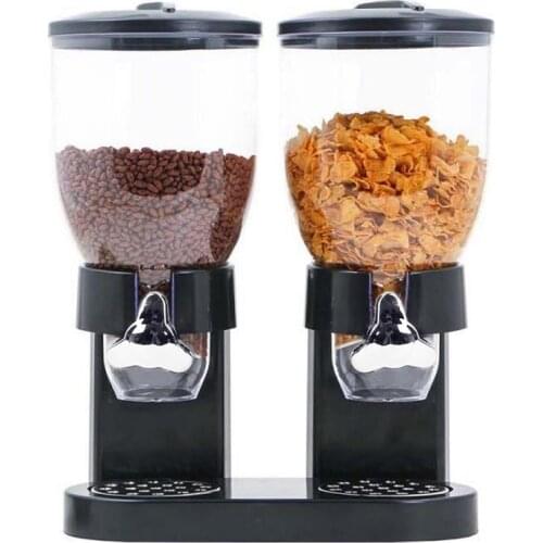 A Set Of 2 Airtight Cereal Dispenser Dry Food Storage Container Grain Canister Kitchen Food Storage Organizer For Beans Rice HWC
