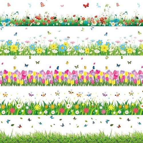 Baseboard Waist Line Stickers Corner Corridor Entrance Kindergarten Decoration Wallpaper Living Room Sticker Decal wall decor