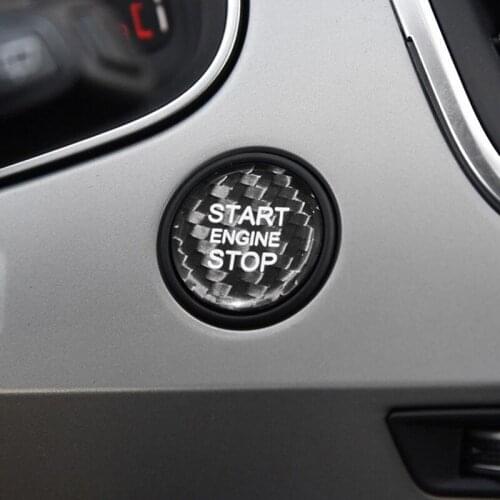 Carbon Fiber Button Stickers for Audi 2013-2019 A3 A4 A5 A6 C5 C6 Q5 Q7 S3 S6 S7 Car Engine Ignition Start Stop Button Cover