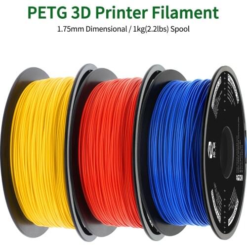 YOUSU PETG 3D Printer Filament 1.75mm Dimensional Accuracy +/- 0.02mm 1kg(2.2lbs) Spool Printing Consumables