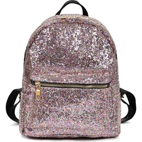 2018 New Fashion Women Backpack with Sequins New Creative Personality Lady Shoulder Bags School Bags for Girls