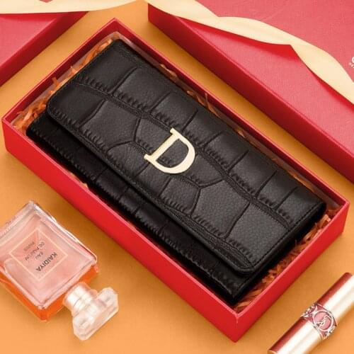 New womens wallets womens long leather wallets large-capacity wild clutch trend womens wallets purses wallet women wallet men