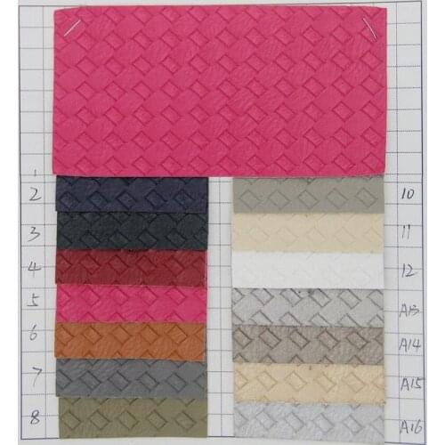 Factory wholesale Semi PU leather bags handbags fabric woven pattern artificial leather material