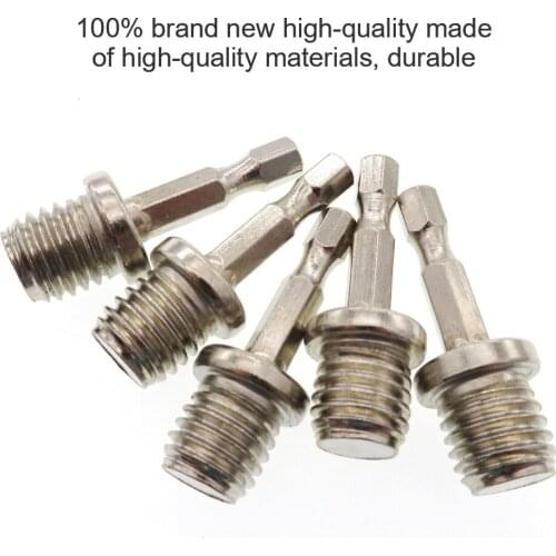 2PCS Hexagonal Connecting Rod Adapter Drill Chuck 1/4 M14 Polishing Disc To Connect Hexagonal Connecting Rod Metal Drilling