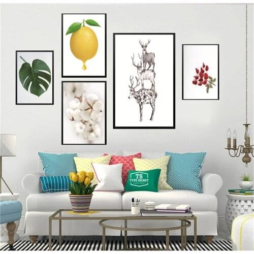 YORTYES Posters And Prints Wall Pictures For Living Room Cuadros Lemon Wall Art Canvas Painting Decoracion Home Wall YY115