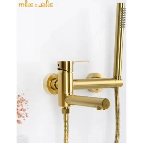 Bathroom Shower faucet hot and cold gold brush bathtub faucet bath shower mixer shower water mixer brush gold bathroom shower