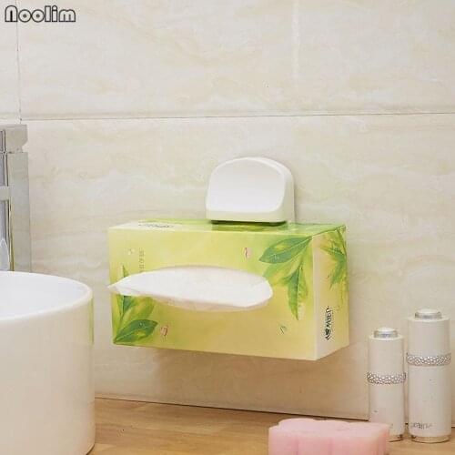 NOOLIM Creative Paste Vertical Bathroom Paper Towel Clip Rack Multi-purpose Storage Rack Can Do Mobile Phone Holder