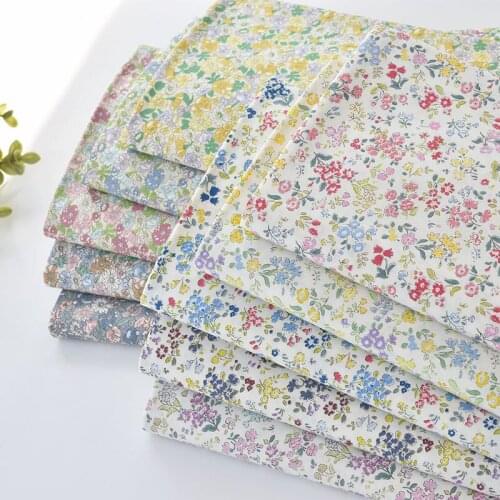 Japan vintage Retro small flower cotton pattern handwork fabric Childrens clothing shirt cloth for DIY Bag 1 order=50cm*110cm