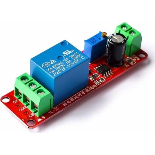 1 Pcs DC 12V Delay Timer Monostable Switch Relay Module NE555 Trigger Switch Car Oscillator Adjustable Time Shield Electronics