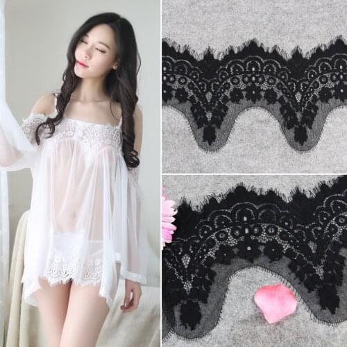 18cm*300cm Curved Flower Collar Lace Applique Fabric, Fabric Apparel Sewing Textiles For Dress Scrapbooking, DIY Clothing Fabric