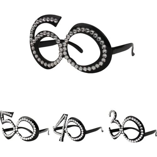30th 40th 50th 60th Diamante Birthday Novelty Party Eyeglasses Age Glasses