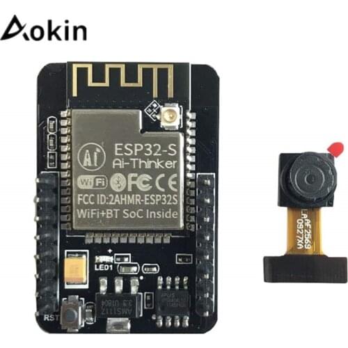 Aokin ESP32-CAM WiFi Module ESP32 Serial to WiFi ESP32 CAM Development Board 5V Bluetooth with OV2640 Camera Module 32-bit CPU 2