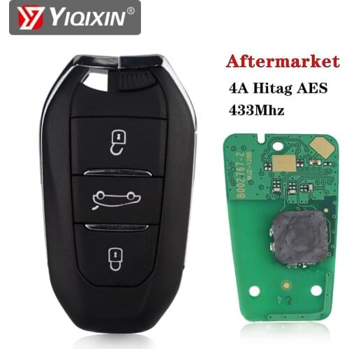 YIQIXIN Smart Keyless Go Remote Key 3 Buttons For Peugeot 308 408 508 5008 For Citroen C4 C4L DS4 DS5 For DS 4A ID46 Chip 433MHZ