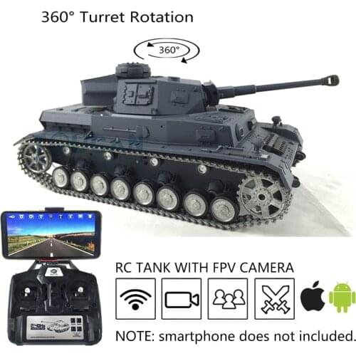 Heng Long 1/16 TK7.0 FPV Customized Panzer IV F2 RTR RC Tank 3859 Metal Track Wheel TH17402