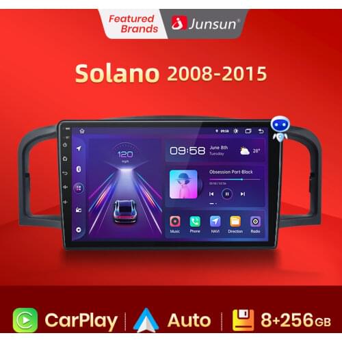 Junsun V1 Android 10.0 AI Voice Control 4G Carplay DSP Car Radio Multimedia GPS For Lifan 620 Solano 2008-2015 2 din no dvd