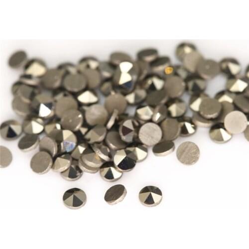 1000pcs/lot 1.0~2.0mm Round Shape Black Flat Back Loose Marcasite Stone Synthetic Gems For Jewelry DIY Stone