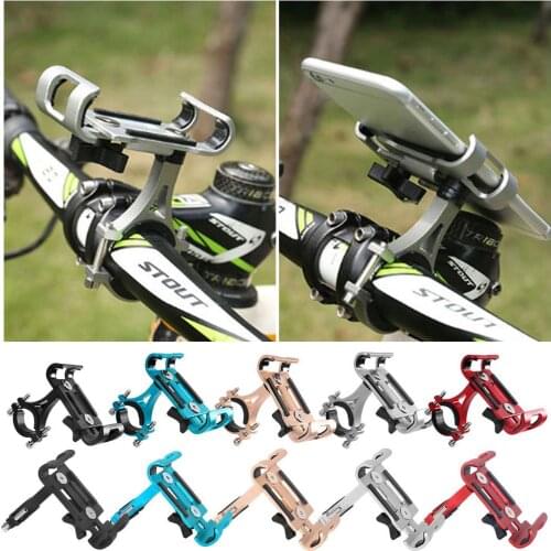 Metal Bicycle Phone Holder For iPhone 12 11 Mountain Bike Holder For Phone MTB Bicycle Handlebar Mount Bracket Motorcycle Stand