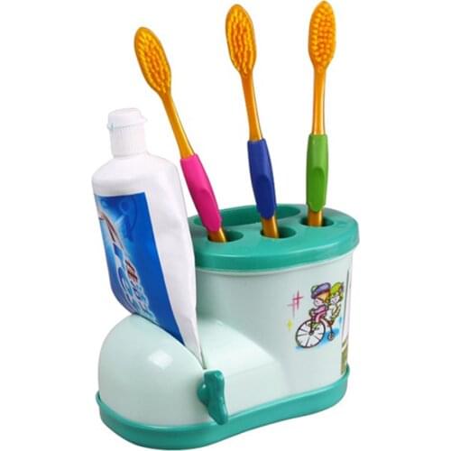 Cute Boots Toothbrush Holder with Toothpaste Squeezer Practical Bathroom Ultraviolet Sterilizer Automatic Toothpaste Dispenser