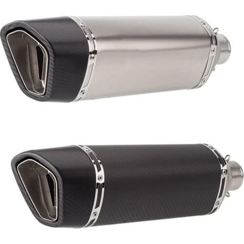 Motorcycle Modified Muffler SV650 NINJA650 R25 RC390 DUKE690 Carbon Fiber Small Hexagonal Exhaust Pipe
