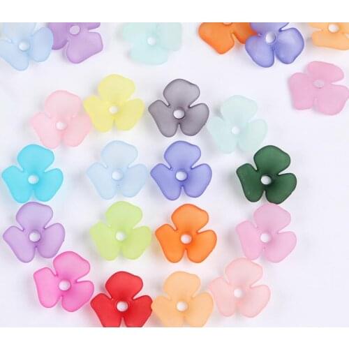 Fashion DIY Acrylic Flower Loose Beads Headdress Leaf Jewelry Accessory Plastic Beads 22mm 50 pieces y1034-1