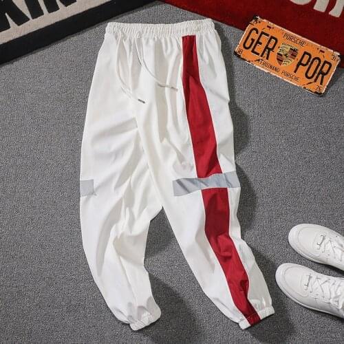Mens Joggers Casual Pants Fitness Patchwork Drawstring Sweatpants New Brand Male Sportswear Bottoms Skinny Trousers Gyms Pants