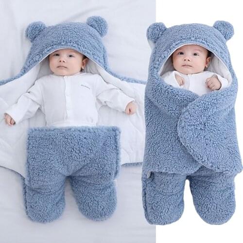 Soft Newborn Baby Wrap Blankets Baby Sleeping Bag Envelope For Newborn Sleepsack 100% Cotton thicken Cocoon for baby 0-9 Months