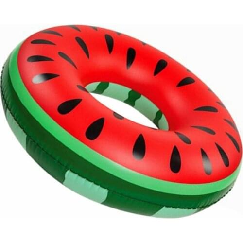 Summer Outdoor Activities Inflatable Watermelon Swimming Ring Pool Buoy Mattress PVC Summer Seat Ring Toy Adult Children