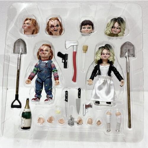 NECA Chucky Tiffany Action Figure Bride Of Chucky Ultimate Toy Doll Gift For kids