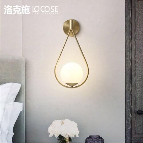 Nordice nicho de parede led dining room bedside corridor bedroom lamp home deco