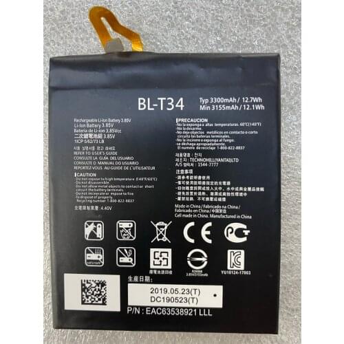 HUSHITONG New Battery 3300mAh BL-T34 Replacement Battery for LG Sprint V30+ LS998 V30 Phone Internal Batteries