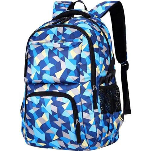 2020 New Arrival Primary Backpack Light Kids School Bag Geometric Print Waterproof Bookbags For Teen Girls Boy Mochila Sac A Dos