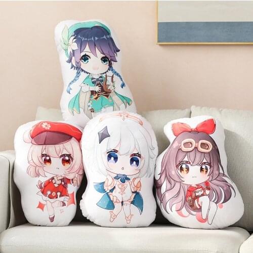 New Game Pillow Toys Genshin Impact Barbatos Amber Diluc Pillow Doll Project Cosplay Accessories Cartoon Plush Props