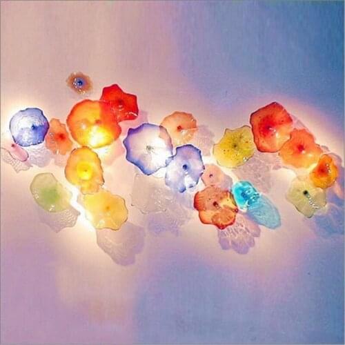 New Trend Hotel Large Decor Plates 100% Hand Blown Glass Murano Glass Art Cheap price