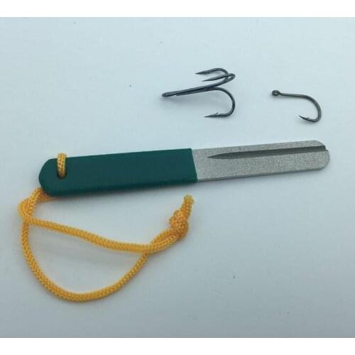 Portable Outdoor Fishing Hook Sharpening Hone Diamond Fishing Grinding Hook Sharpener Tool Treble hook Fishook Sharpening