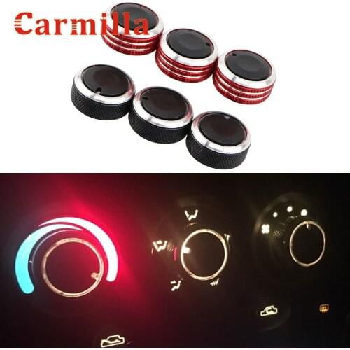 Carmilla AC Knob for Chevrolet Spark Chery QQ3 QQ6 Air Conditioning Heat Control Switch Knobs Interior Car Styling Accessory
