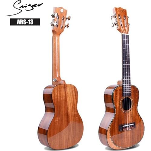 Smiger 24 Inch Hawaii Ukulele ARS-13 Concert Ukulele Solid Koa Top Koa Back&Side 4 Strings Guitar Musical Instrument