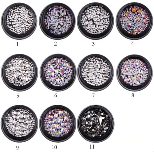 Swarovsky Super Glitter Crystal AB Rhinestones Flat Back Glass Chameleon Nail Rhinestones For Charms 3D Nails Art Decorations
