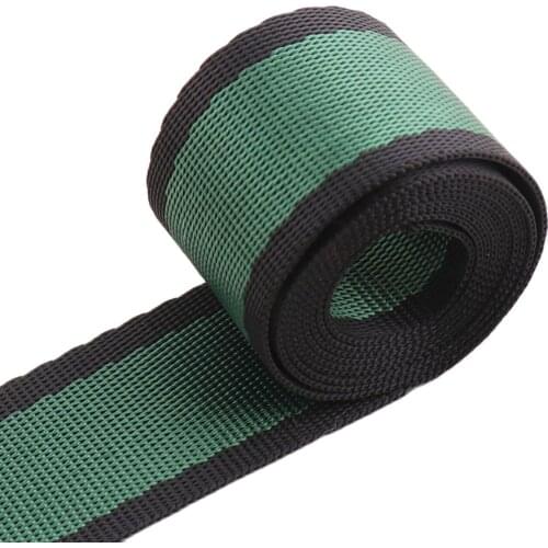 Webbing Dark Green Smooth Striped bag strap Ribbon Black Edge Bag Purse Straps Totes Belts Tape Bag Handle 1"(25mm)