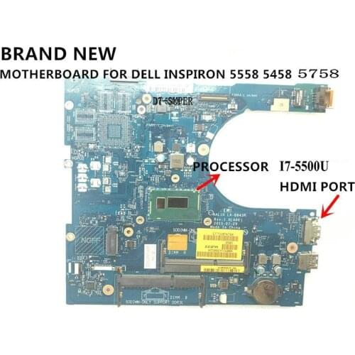 STOCK 100% NEW AAL10 LA-B843P For Dell INSPIRON 5558 MAINBOARD CPU I7-5500U HDMI POR