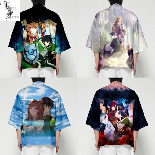Tate no Yuusha no Nariagari 3D Printing Japanese Kimono Haori Cosplay Women/Men Fashion Summer Cool Short Sleeve Streetwear