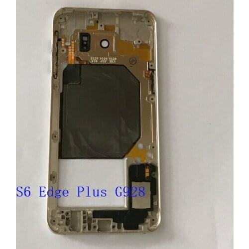 For Samsung Galaxy S6 Edge + Plus G928 G928F G928T Housing Frame Middle Chassis Plate Bezel Replacement Parts with small parts