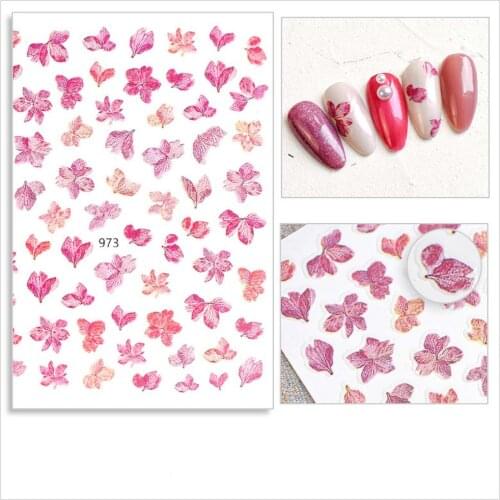 1pcs Dried Flowers Nail Art Stickers Self-Adhesive Flowers Sticker Acrylic Nails Decals Nail Art Stickers